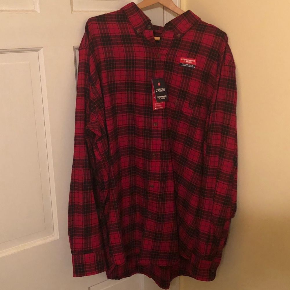 2xl tall men’s button up performance flannel shirt